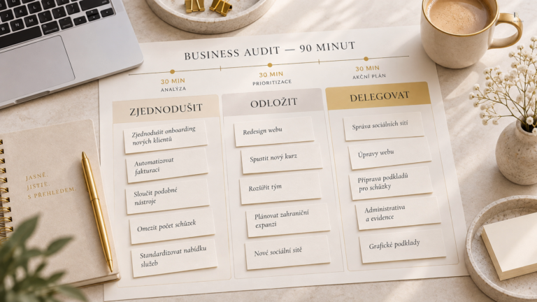 Devadesátiminutový audit podnikání: co zjednodušit, odložit a delegovat