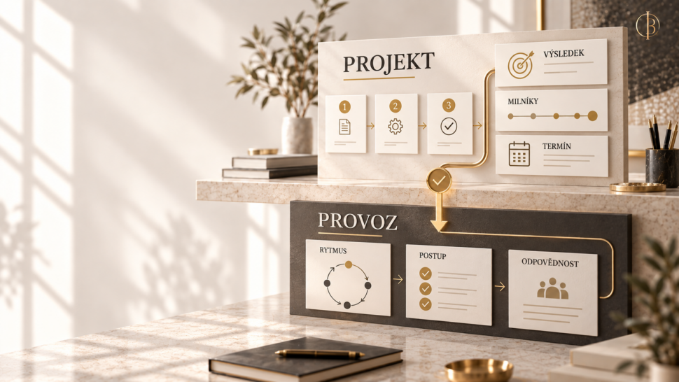 Rozdíl mezi projektem s výsledkem a provozem s opakujícím se rytmem